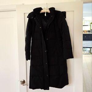Uniqlo Long Padded Puffer Coat With Hood Size S